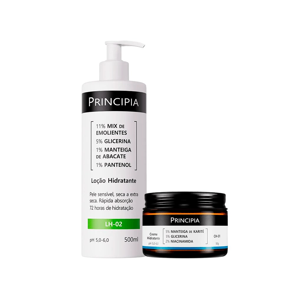 Kit Principia Loção Hidratante Lh 02 500ml + Creme Hidratante Ch-01 50g — Principia | Farmácia Resyla