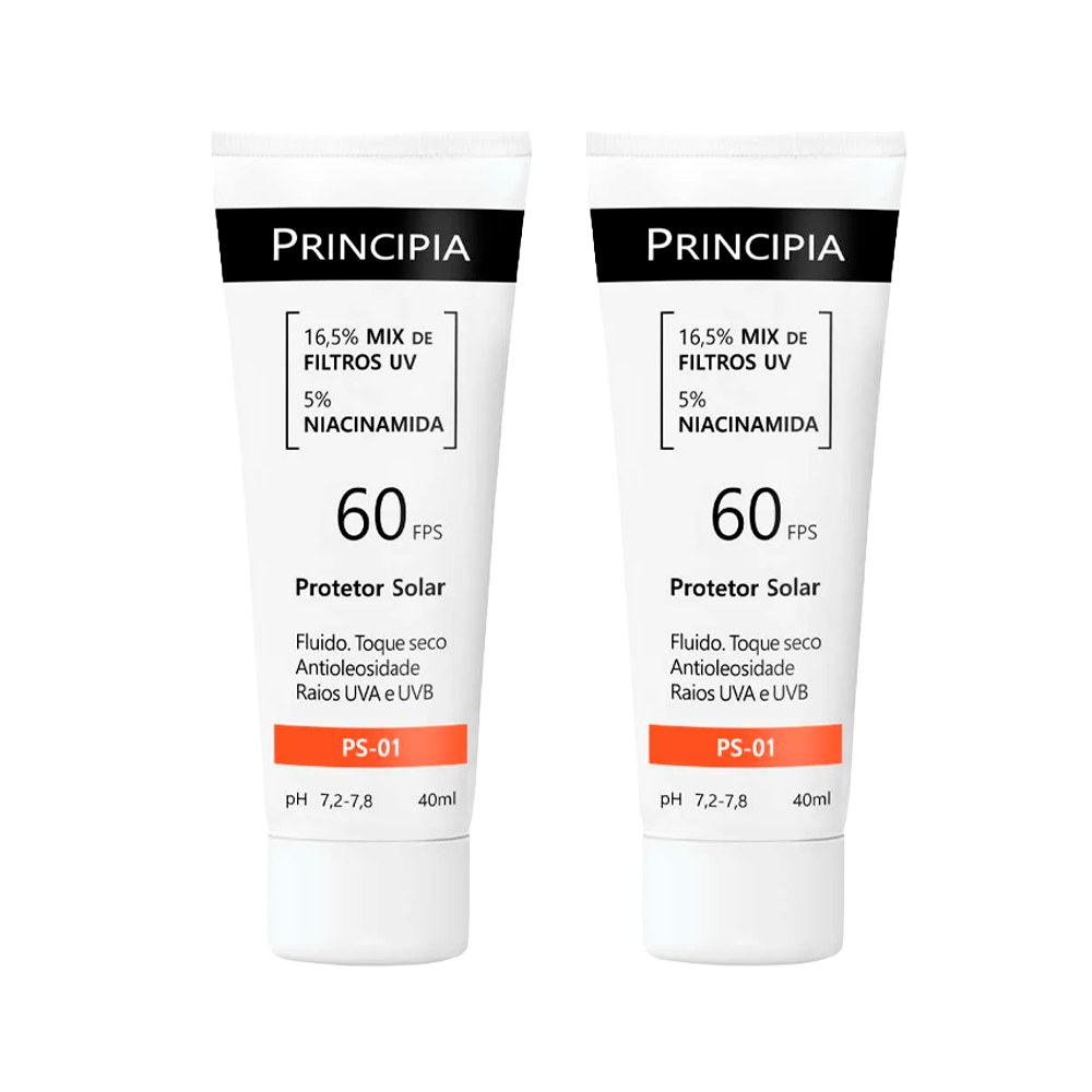 Kit Principia Protetor Solar PS-01 FPS60 40ml 2 Unidades — Principia | Farmácia Resyla