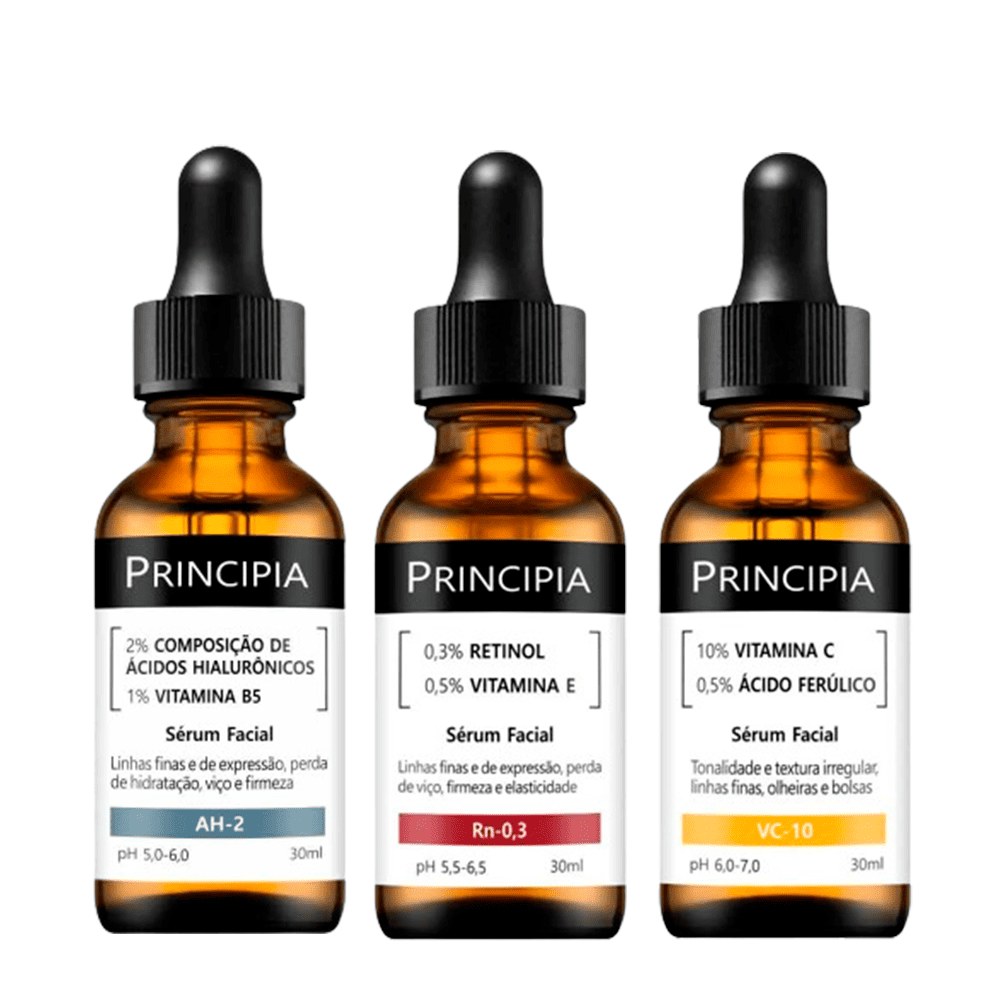 Kit Principia Vitamina C + Retinol + Hialurônicos — Principia | Farmácia Resyla
