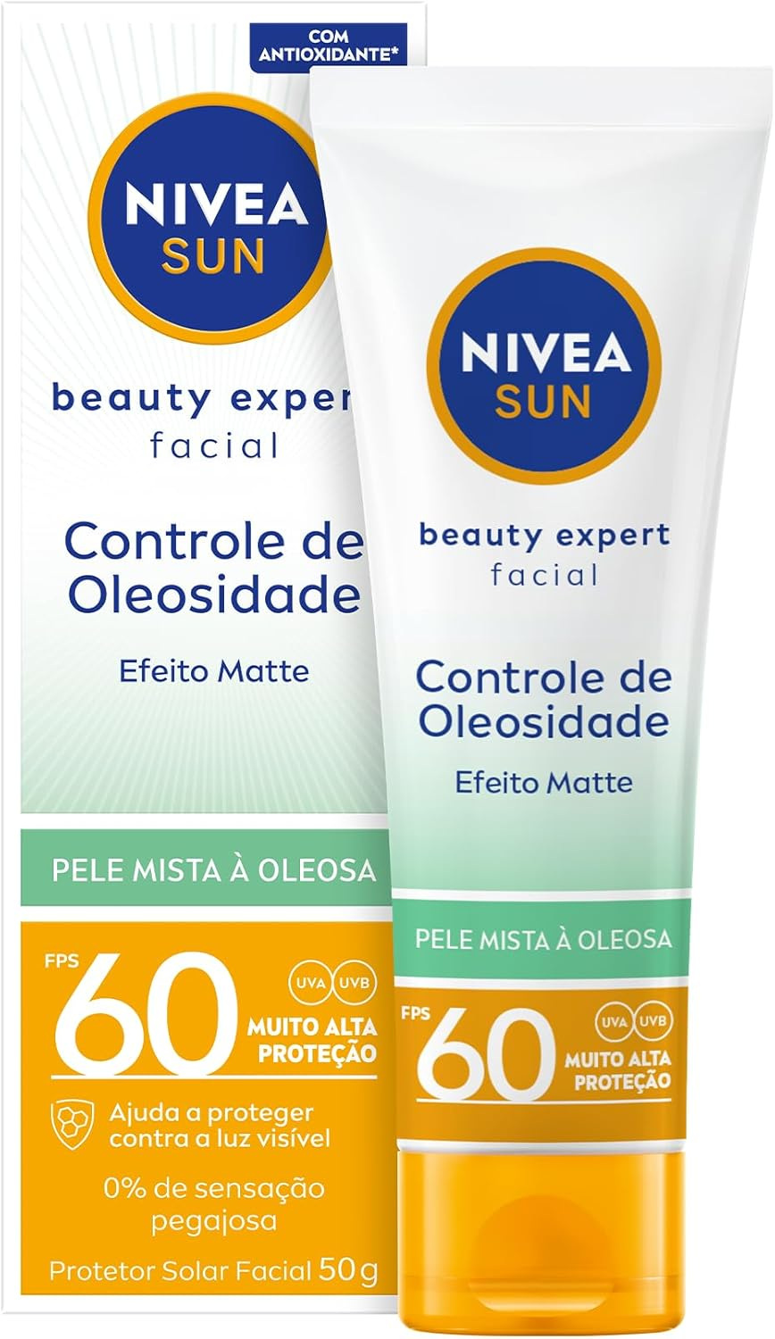 Kit Protetor Solar Facial Nivea Sun UV Face FPS60 Controle de Oleosidade Pele Mista a Oleosa 50g 1 Unidade + Água Micelar Efeito Matte 200ml 1 Unidade — imagem 3 | Farmácia Resyla