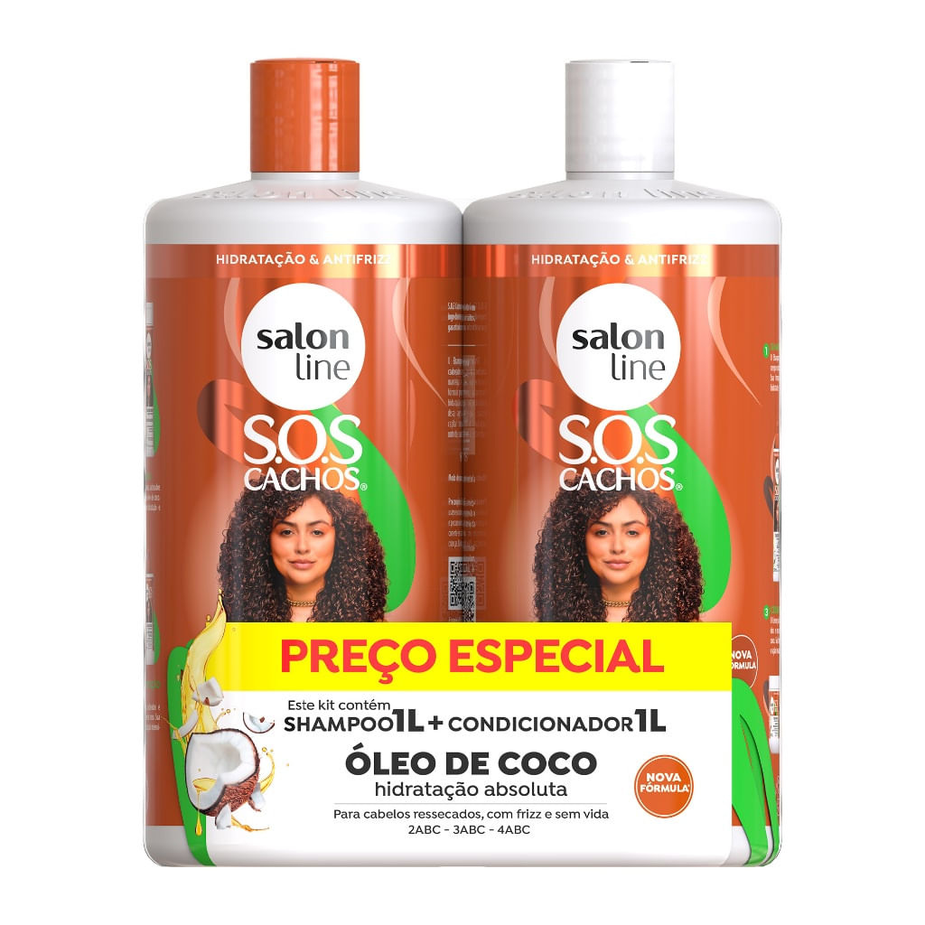 Kit S.O.S Cachos Coco Profundo Shampoo e Condicionador Litrão Salon Line — Salon Line | Farmácia Resyla