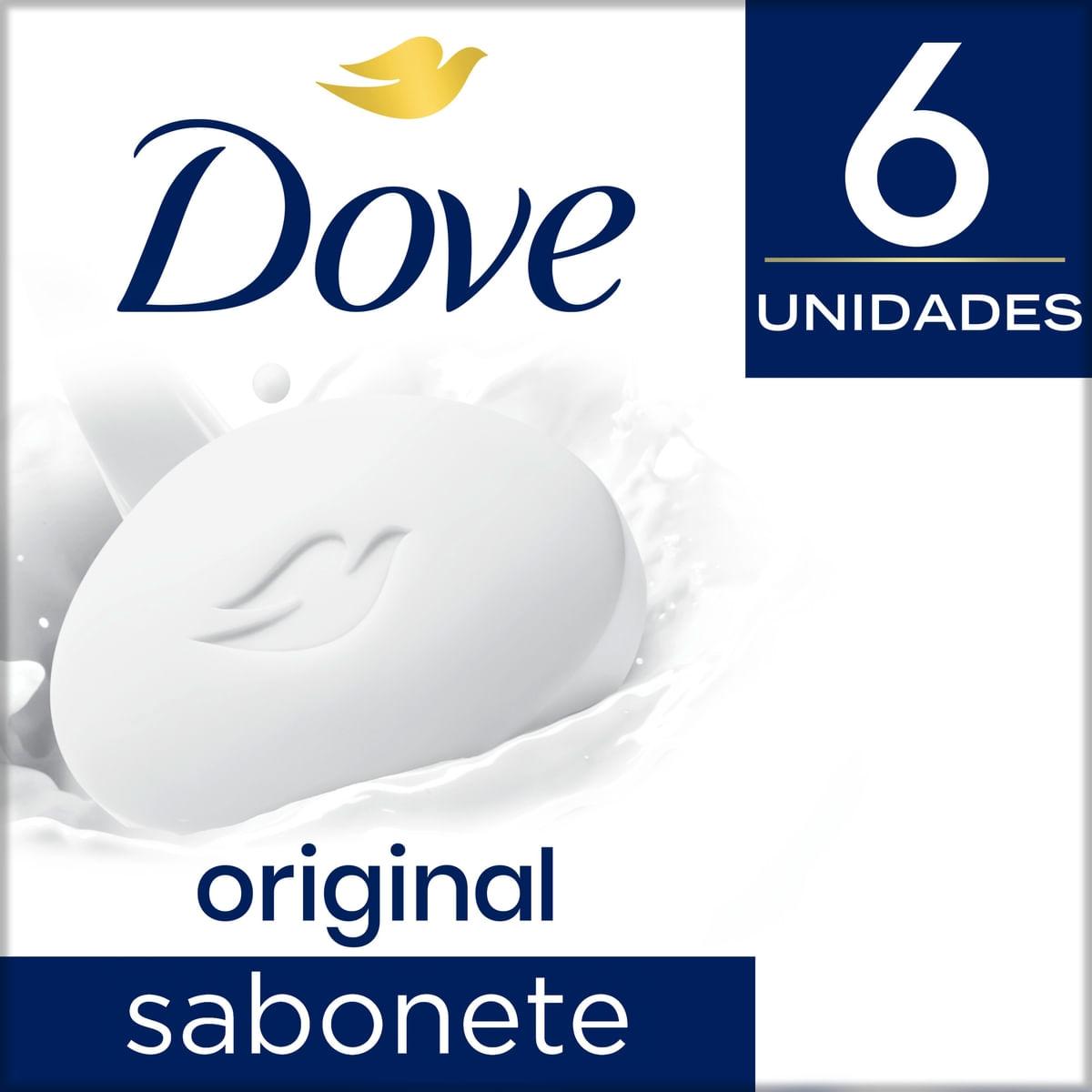Kit Sabonete em Barra Dove Original Hidratante 90g 6 Unidades — Dove | Farmácia Resyla