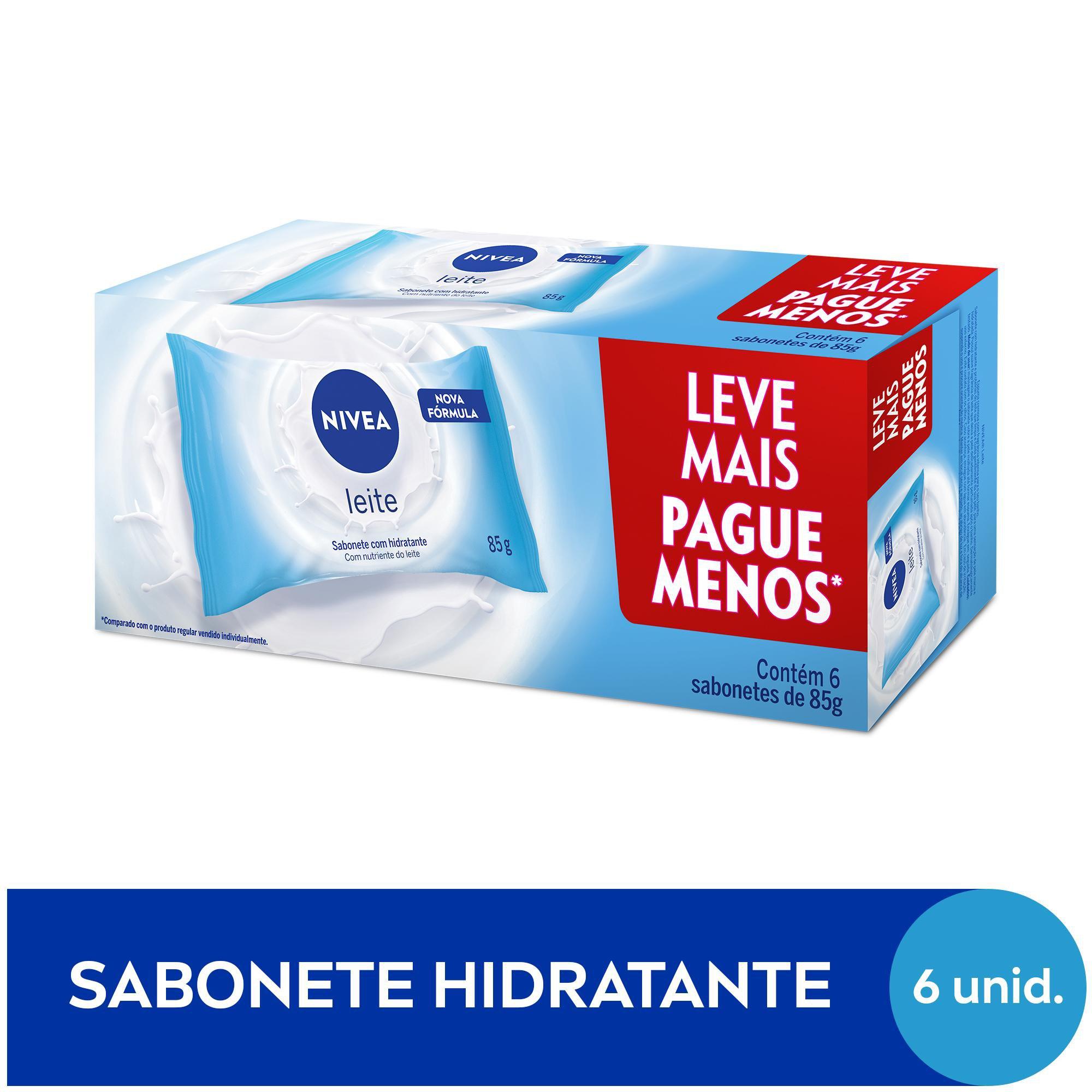 Kit Sabonete Em Barra Nivea Leite 6 Unidades De 85g — Nivea | Farmácia Resyla