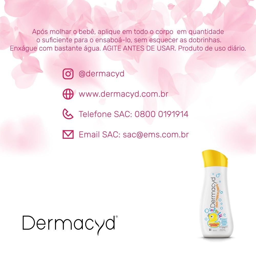Kit Sabonete Líquido Infantil Dermacyd 200ml 1 Uni + Sabonete Líquido 100ml 1 Uni Oferta Especial 300ml — imagem 3 | Farmácia Resyla