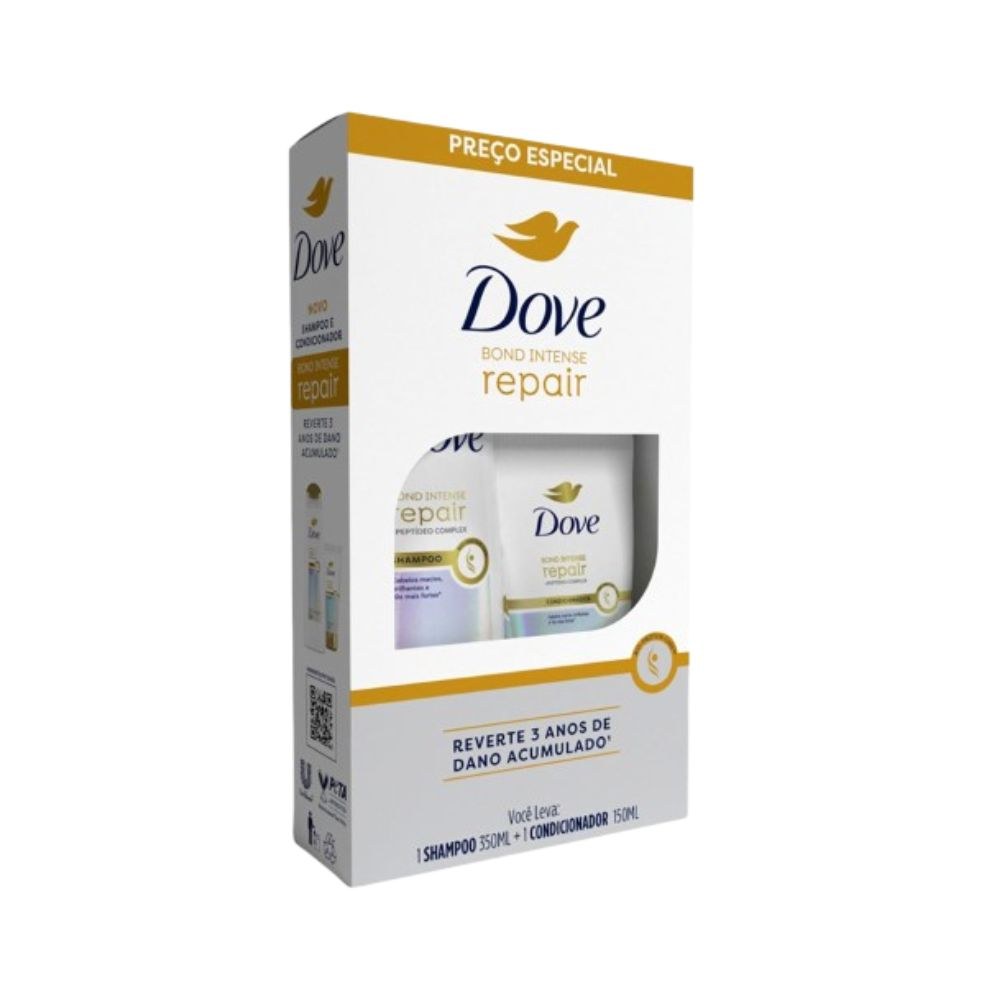 Kit Shampoo Dove Bond Intense Repair 350ml 1 Unidade + Condicionador Dove Bond Intense Repair 150ml 1 Unidade — imagem 2 | Farmácia Resyla
