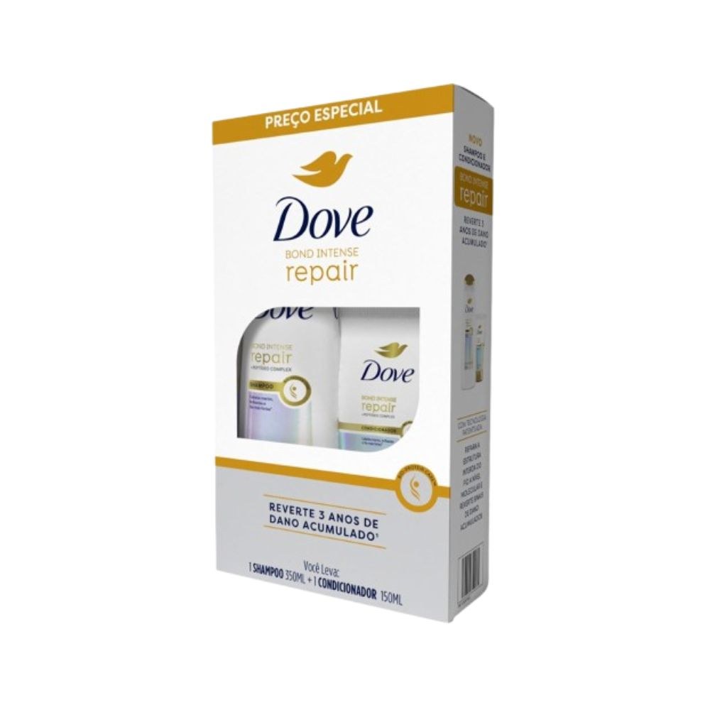 Kit Shampoo Dove Bond Intense Repair 350ml 1 Unidade + Condicionador Dove Bond Intense Repair 150ml 1 Unidade — imagem 3 | Farmácia Resyla