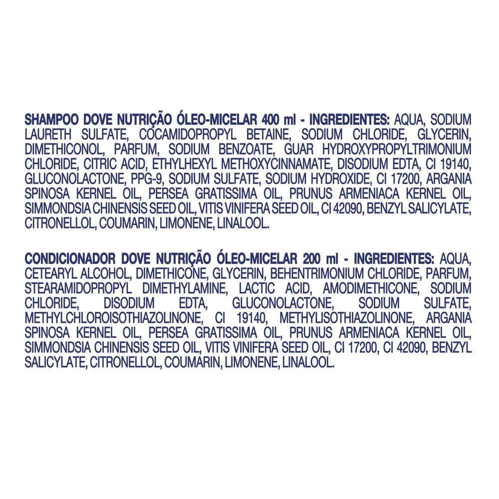 Kit Shampoo Dove Óleo Nutrição 400ml 1 Unidade + Condicionador Dove Óleo Nutrição 200ml 1 Unidade — imagem 4 | Farmácia Resyla