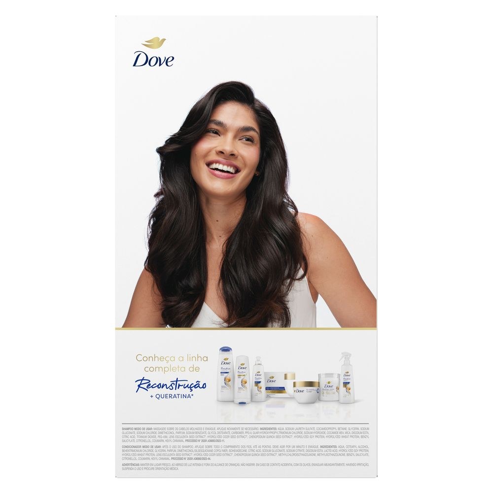 Kit Shampoo Dove Reconstrução Completa 400ml 1 Unidade + Condicionador Dove Reconstrução Completa 200ml 1 Unidade — imagem 3 | Farmácia Resyla