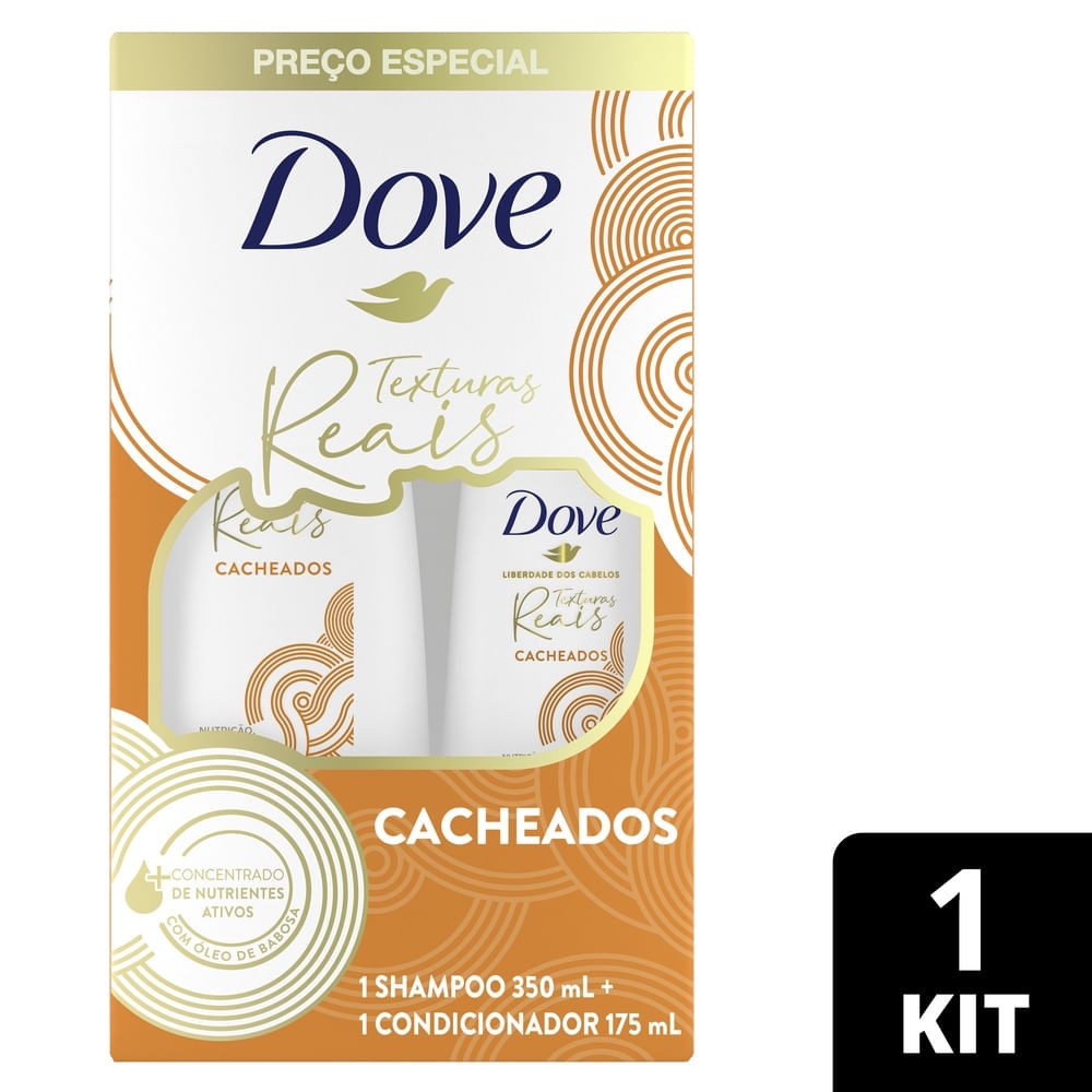 Kit Shampoo Dove Texturas Reais Cacheados 350ml 1 Unidade + Condicionador Dove Texturas Reais Cacheados 175ml 1 uni — imagem 2 | Farmácia Resyla
