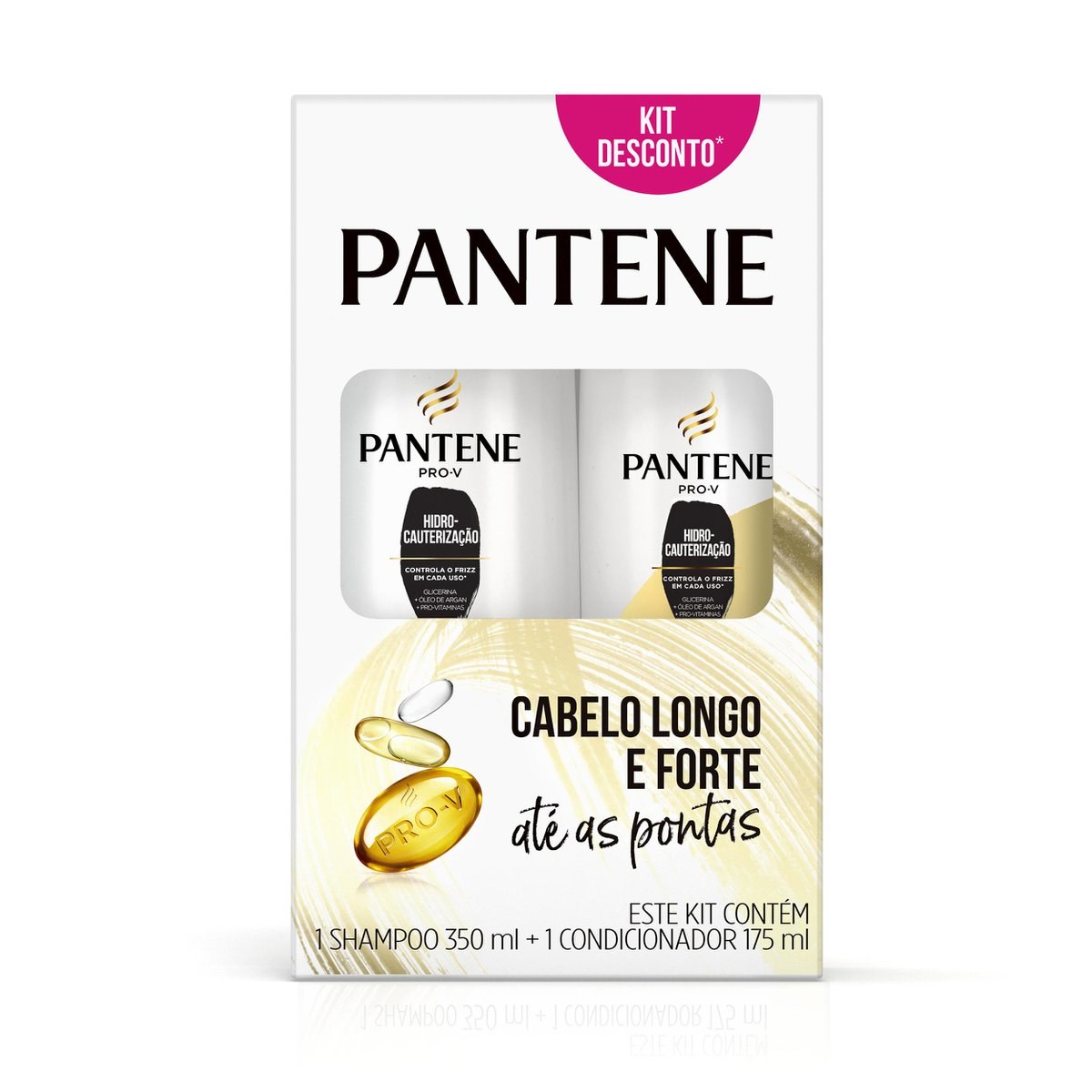 Kit Shampoo Pantene Pro-V Hidro Cauterização 350ml 1 Unidade + Condicionador Pantene Pro-V Hidro-Cauterização 175ml 1 Unidade — imagem 2 | Farmácia Resyla