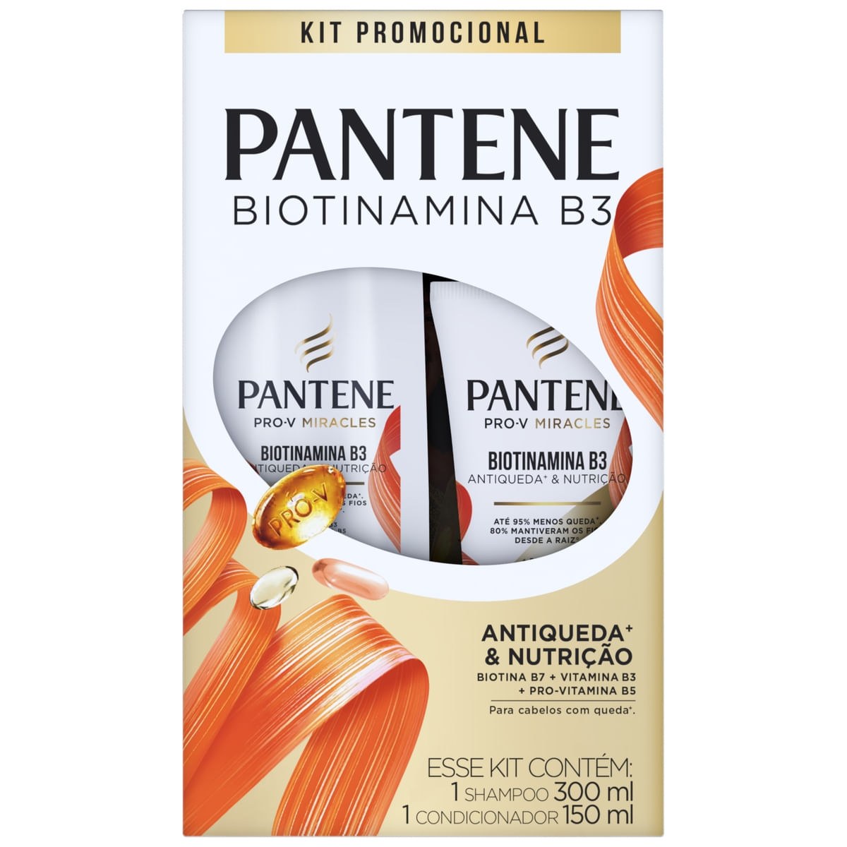Kit Shampoo Pantene Pro-V Miracles Biotinamina B3 Antiqueda 300ml 1 Uni + Condicionador Miracles Biotinamina B3 Antiqueda 150ml 1 Uni — imagem 2 | Farmácia Resyla