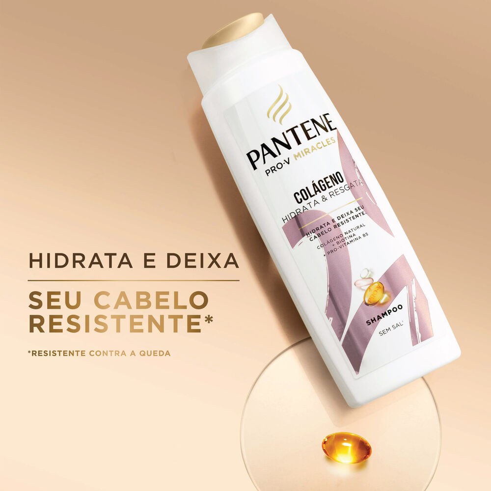 Kit Shampoo Pantene Pro-V Miracles Colágeno Hidrata & Resgata 300ml 1 Uni + Condicionador Hidrata & Resgata 150ml 1 Uni — imagem 4 | Farmácia Resyla
