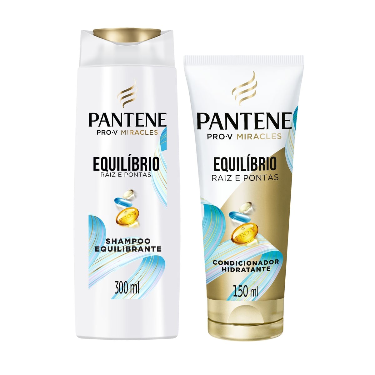 Kit Shampoo Pantene Pro-V Miracles Equilíbrio Raiz e Pontas 300ml 1 Uni + Condicionador Miracles Equilíbrio Raiz e Pontas 150ml 1 Uni — Pantene | Farmácia Resyla
