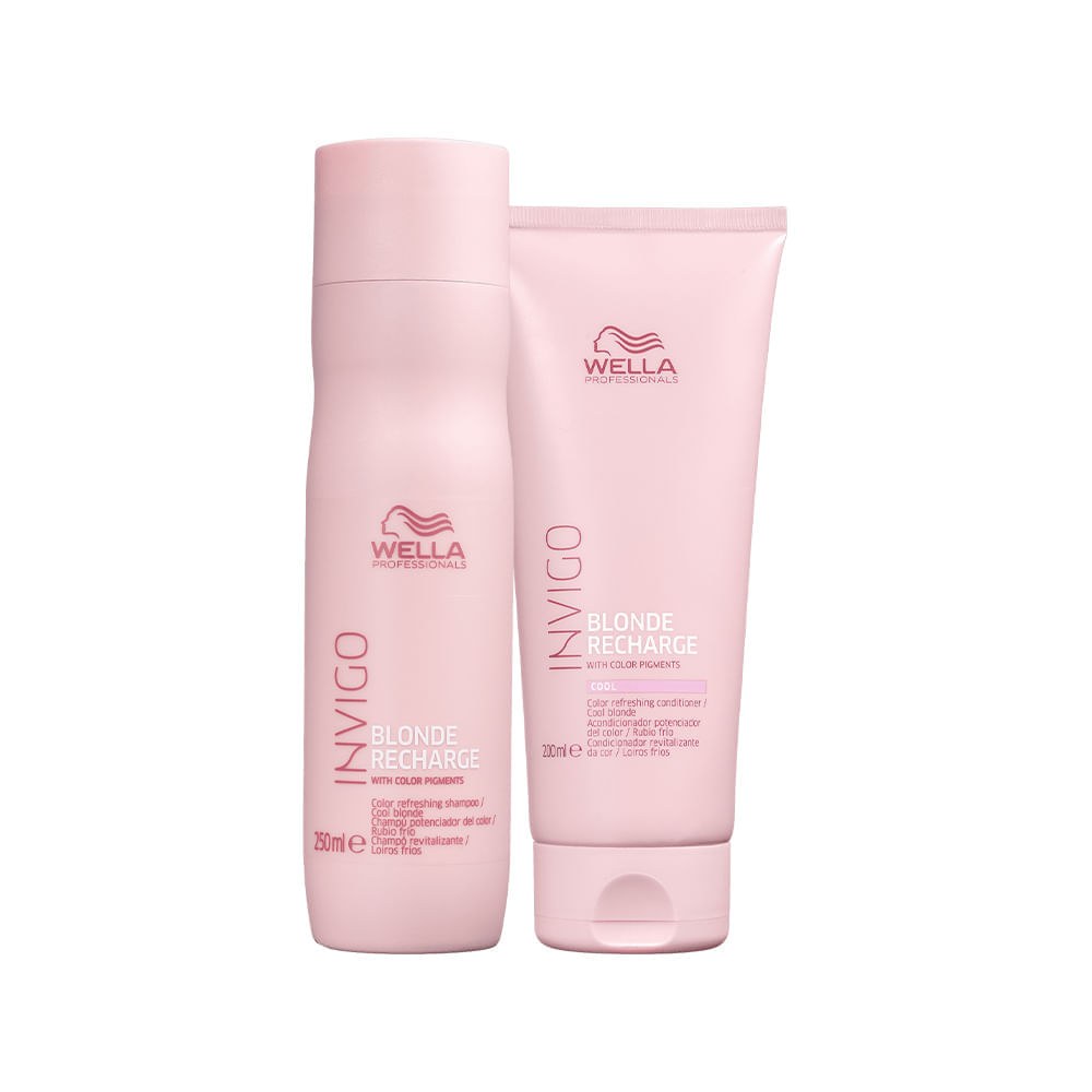 Kit Wella Invigo Cool Blonde Recharge- Shampoo 250 ml + Condicionador 200 ml — imagem 2 | Farmácia Resyla