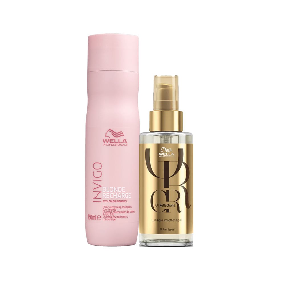 Kit Wella Invigo Cool Blonde Recharge- Shampoo 250 ml + Óleo 30 ml — imagem 2 | Farmácia Resyla
