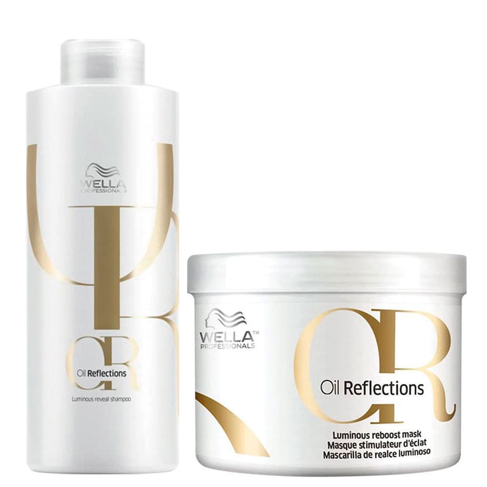 Kit Wella Oil Reflections - Shampoo 1000 ml + Máscara 500 ml — Wella Professionals | Farmácia Resyla