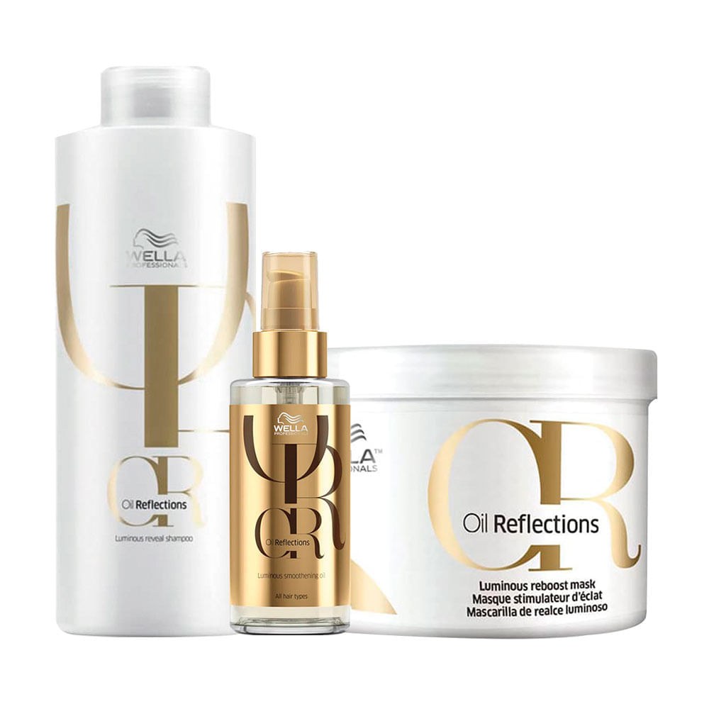 Kit Wella Oil Reflections - Shampoo 1000 ml + Máscara 500 ml + Óleo 100 ml — imagem 3 | Farmácia Resyla