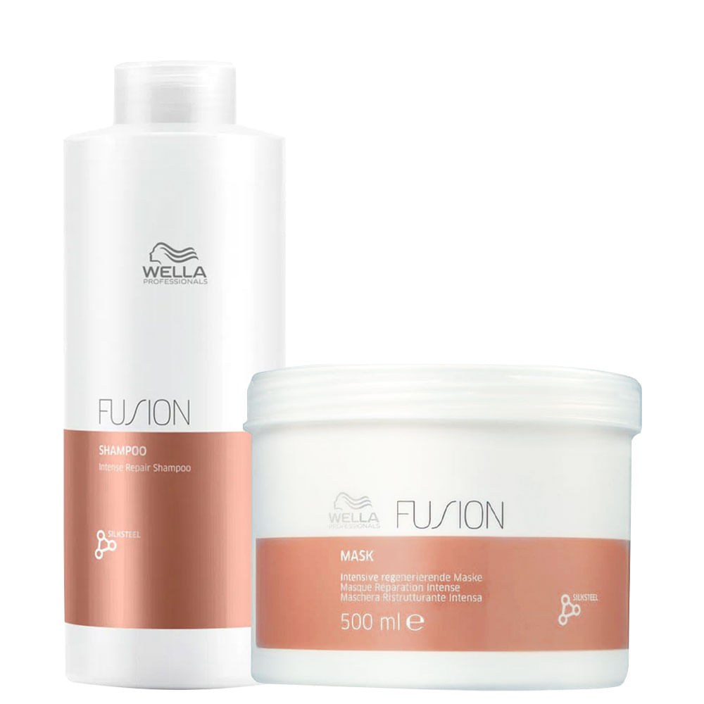 Kit Wella Professionals Fusion - Shampoo 1000 ml + Máscara 500 ml — Wella Professionals | Farmácia Resyla