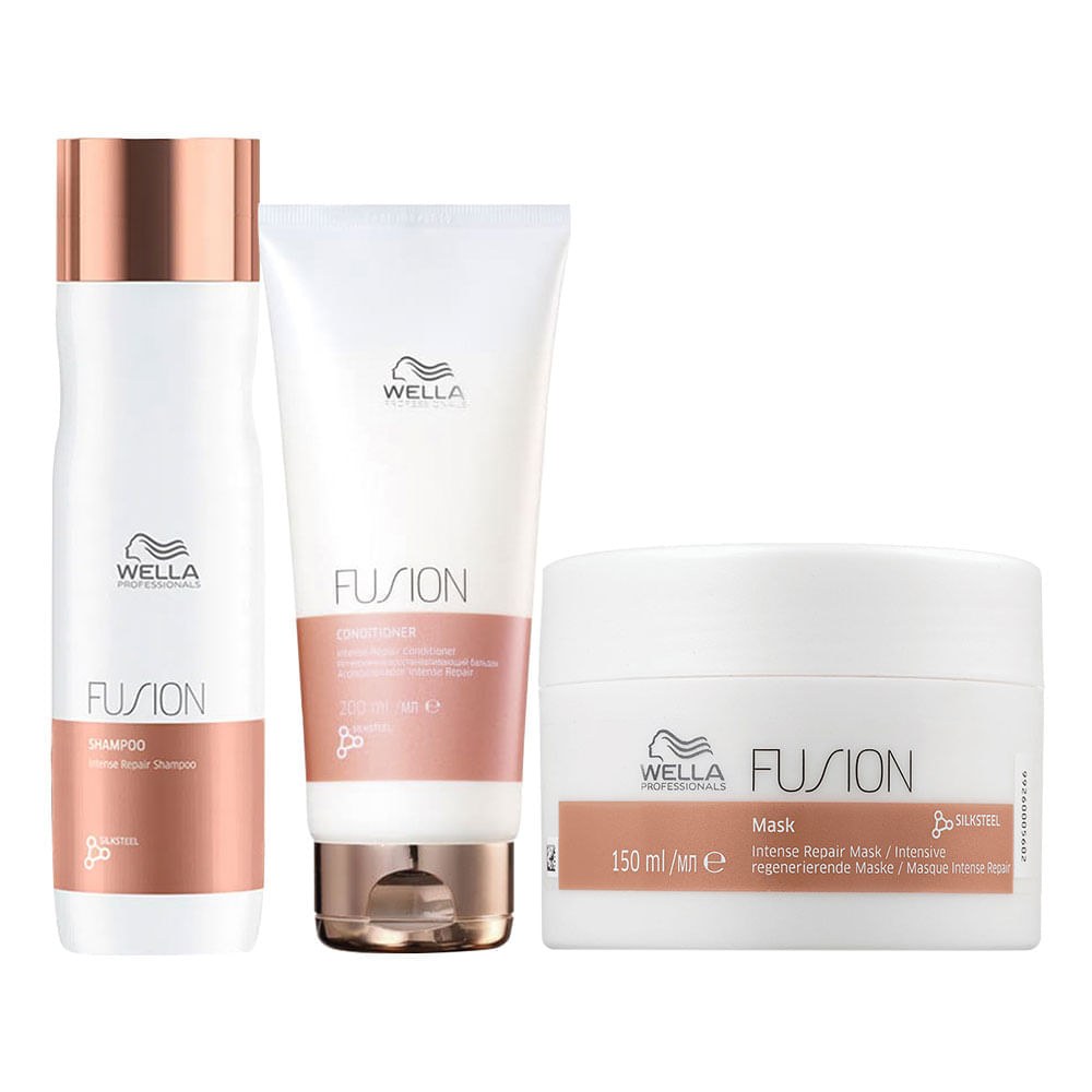 Kit Wella Professionals Fusion - Shampoo 250 ml + Condicionador 200 ml + Máscara 150 ml — imagem 3 | Farmácia Resyla