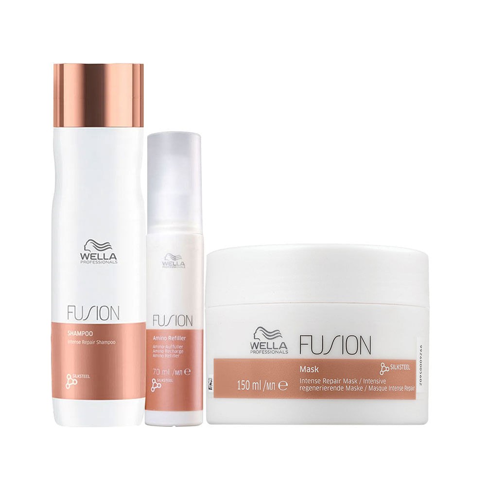 Kit Wella Professionals Fusion - Shampoo 250 ml + Máscara 150 ml + Tratamento Reconstrução 70 ml — imagem 3 | Farmácia Resyla