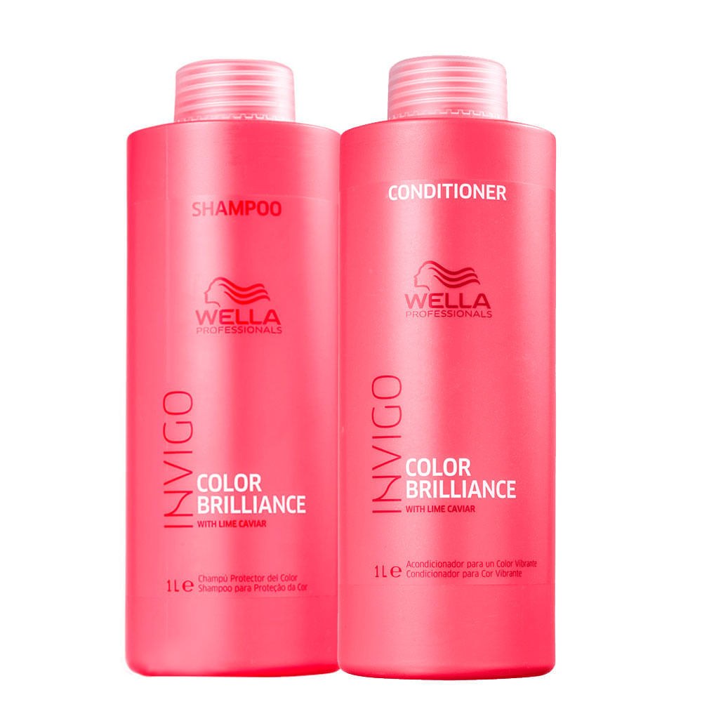 Kit Wella Professionals Invigo Color Brilliance - Shampoo 1000 ml + Condicionador 1000 ml — Wella Professionals | Farmácia Resyla