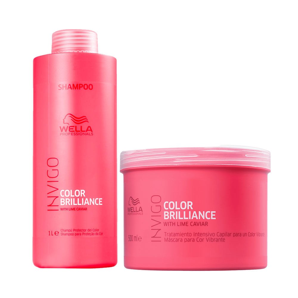 Kit Wella Professionals Invigo Color Brilliance - Shampoo 1000 ml + Máscara 500 ml — imagem 2 | Farmácia Resyla