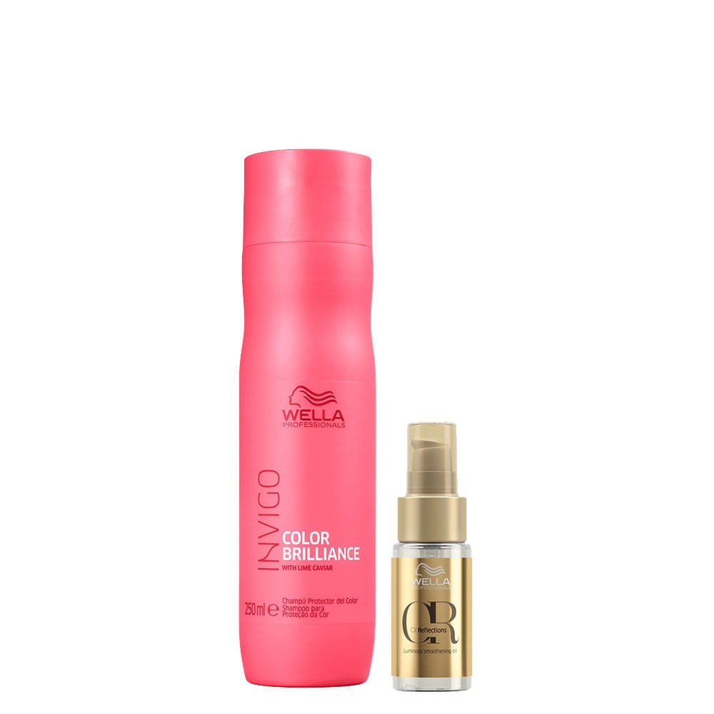 Kit Wella Professionals Invigo Color Brilliance - Shampoo 250 ml + Óleo Capilar 30 ml — Wella Professionals | Farmácia Resyla