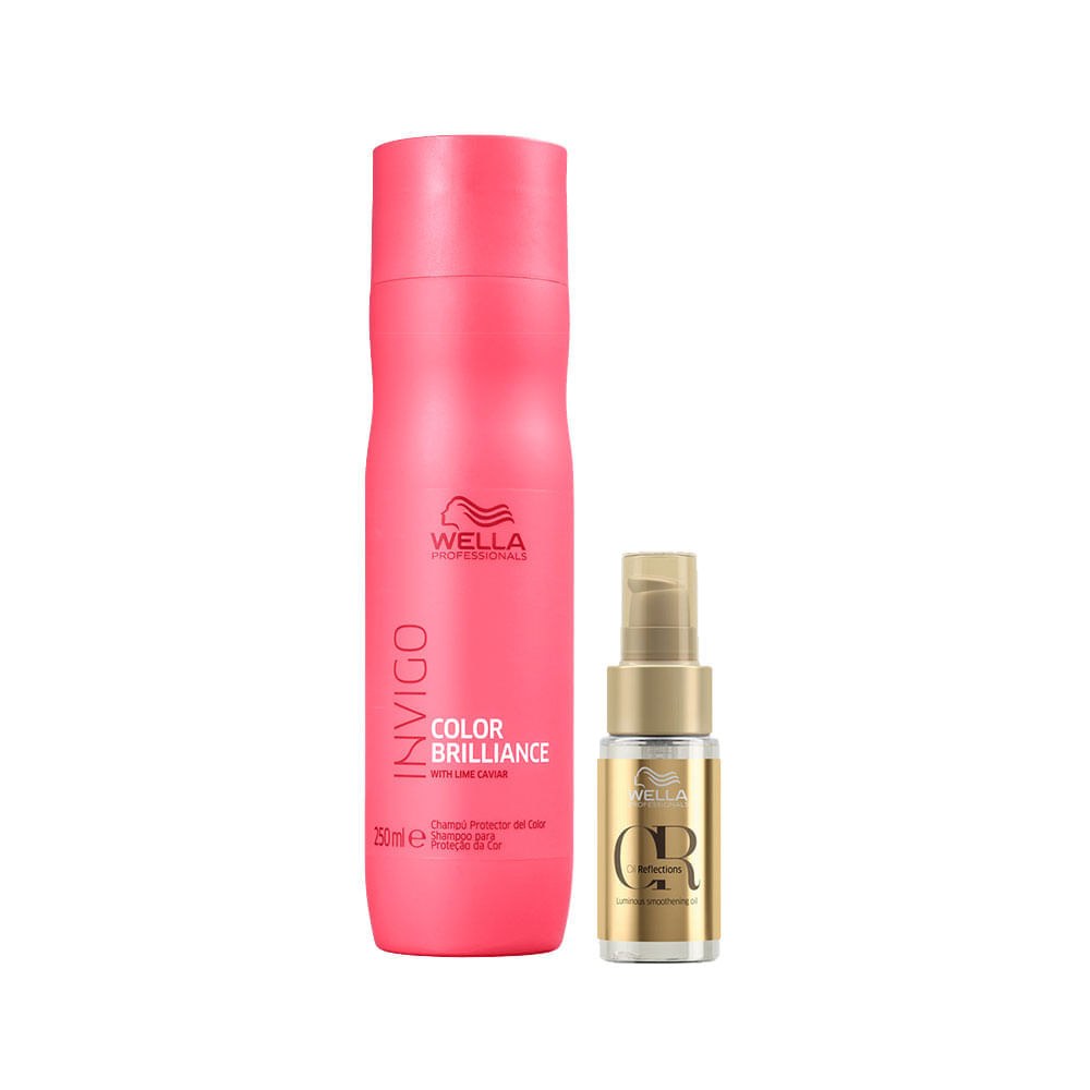 Kit Wella Professionals Invigo Color Brilliance - Shampoo 250 ml + Óleo Capilar 30 ml — imagem 2 | Farmácia Resyla