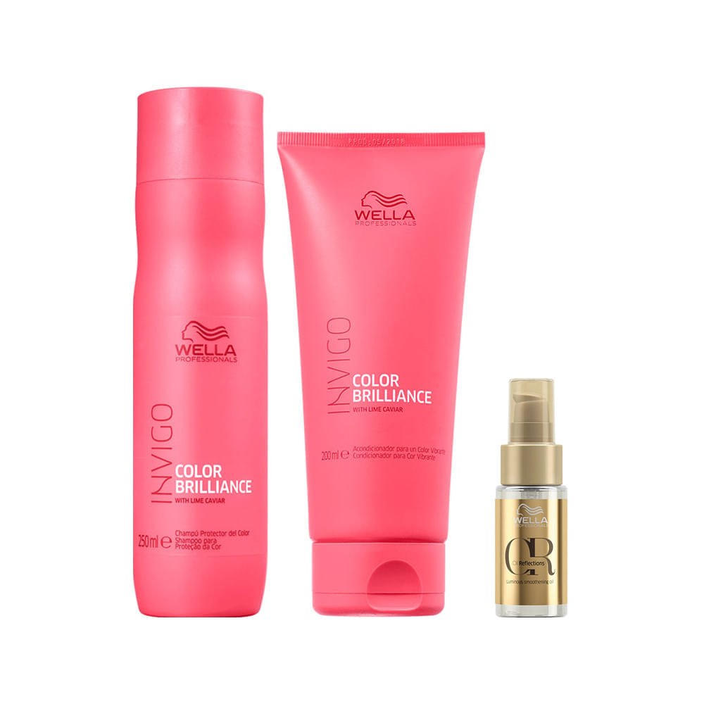 Kit Wella Professionals Invigo Color Brilliance - Shampoo 250 ml + Condicionador 200 ml + Óleo Capilar 30 ml — imagem 3 | Farmácia Resyla