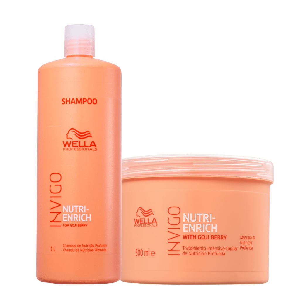 Kit Wella Professionals Invigo Nutri Enrich - Shampoo 1000 ml + Máscara 500 ml — Wella Professionals | Farmácia Resyla