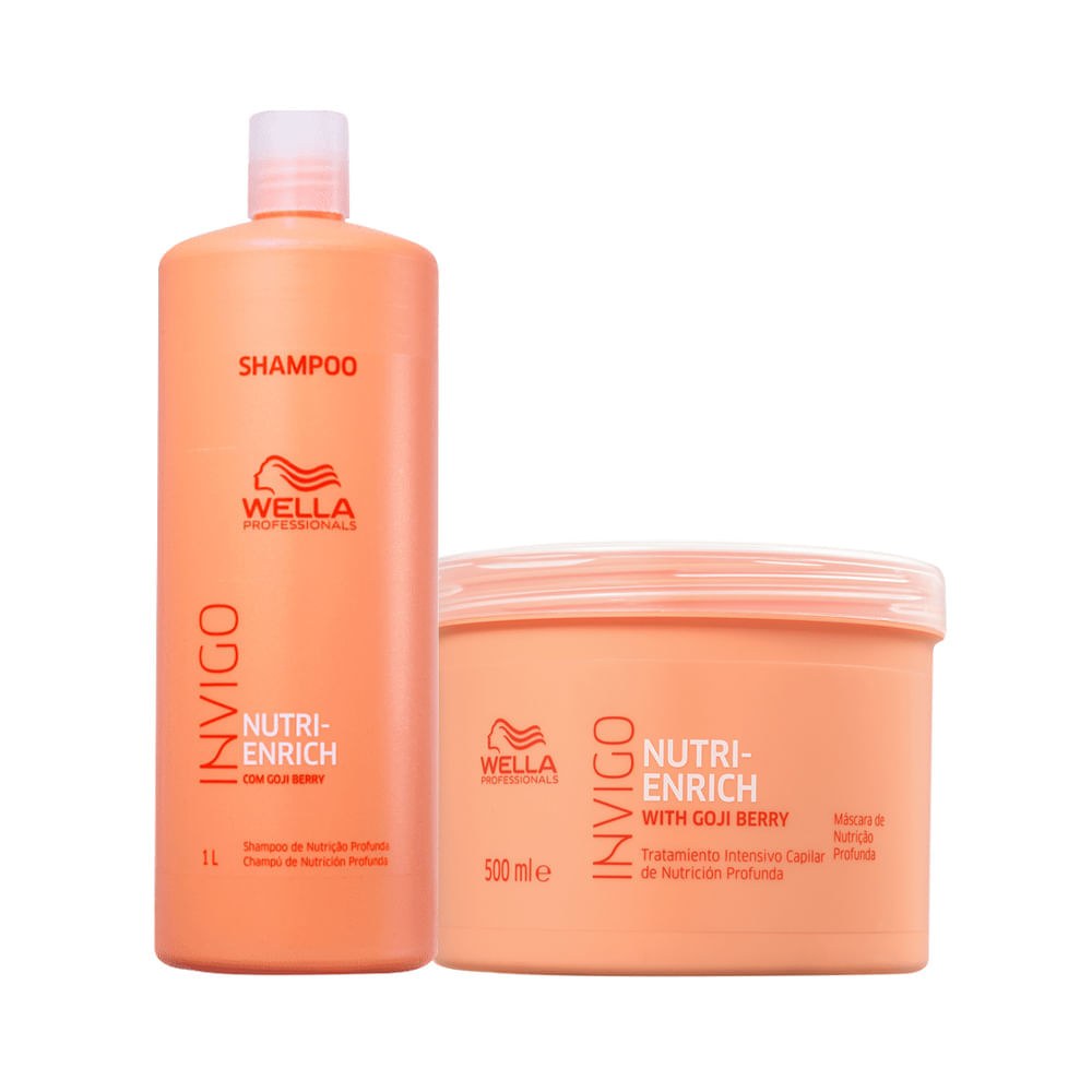 Kit Wella Professionals Invigo Nutri Enrich - Shampoo 1000 ml + Máscara 500 ml — imagem 2 | Farmácia Resyla