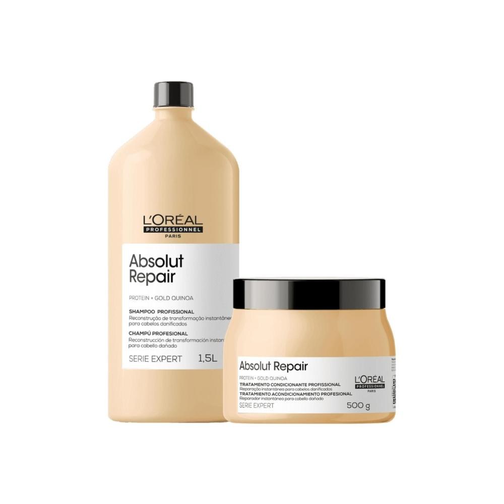 L'Oréal - Absolut Repair Gold Kit Shampoo e Máscara - 1,5L/500g — L'Oréal | Farmácia Resyla