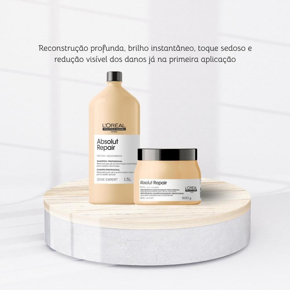 L'Oréal - Absolut Repair Gold Kit Shampoo e Máscara - 1,5L/500g — imagem 3 | Farmácia Resyla