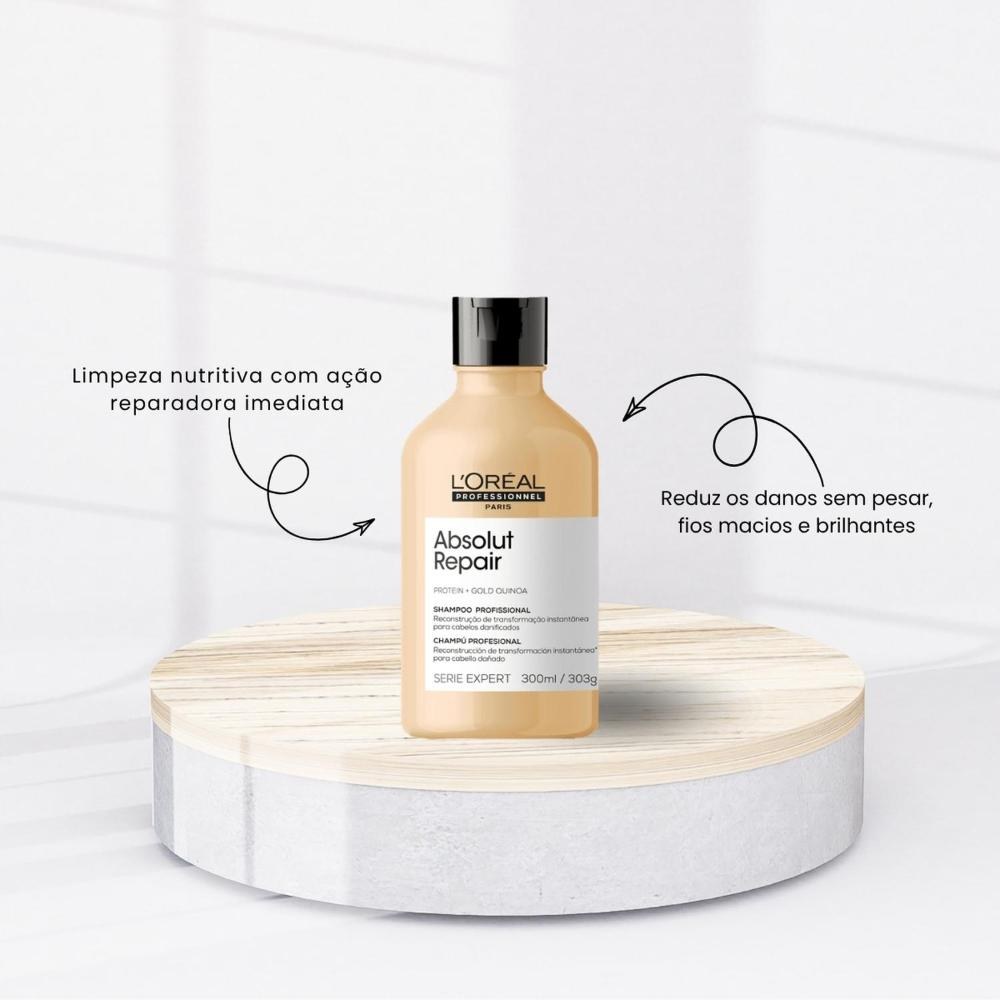L'Oréal - Absolut Repair Gold Kit Shampoo, Máscara e Óleo — imagem 4 | Farmácia Resyla