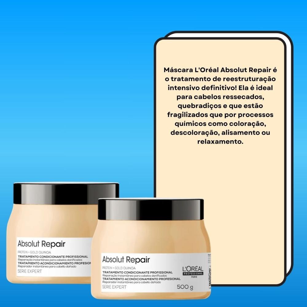 L'Oréal Absolut Repair Gold Quinoa - Kit 2 Máscaras Capilares - 500g cada — imagem 4 | Farmácia Resyla