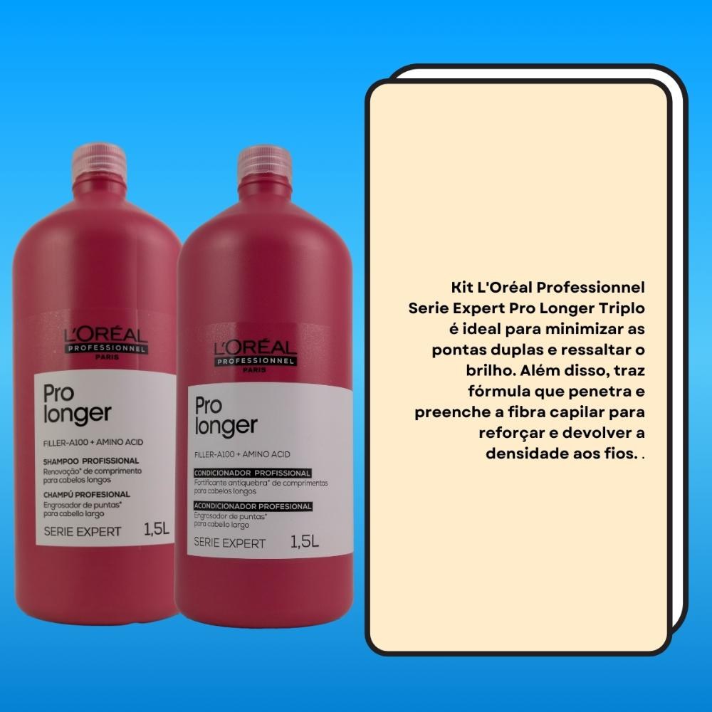L'Oréal Pro Longer - Kit Shampoo + Condicionador 1,5L cada — imagem 3 | Farmácia Resyla