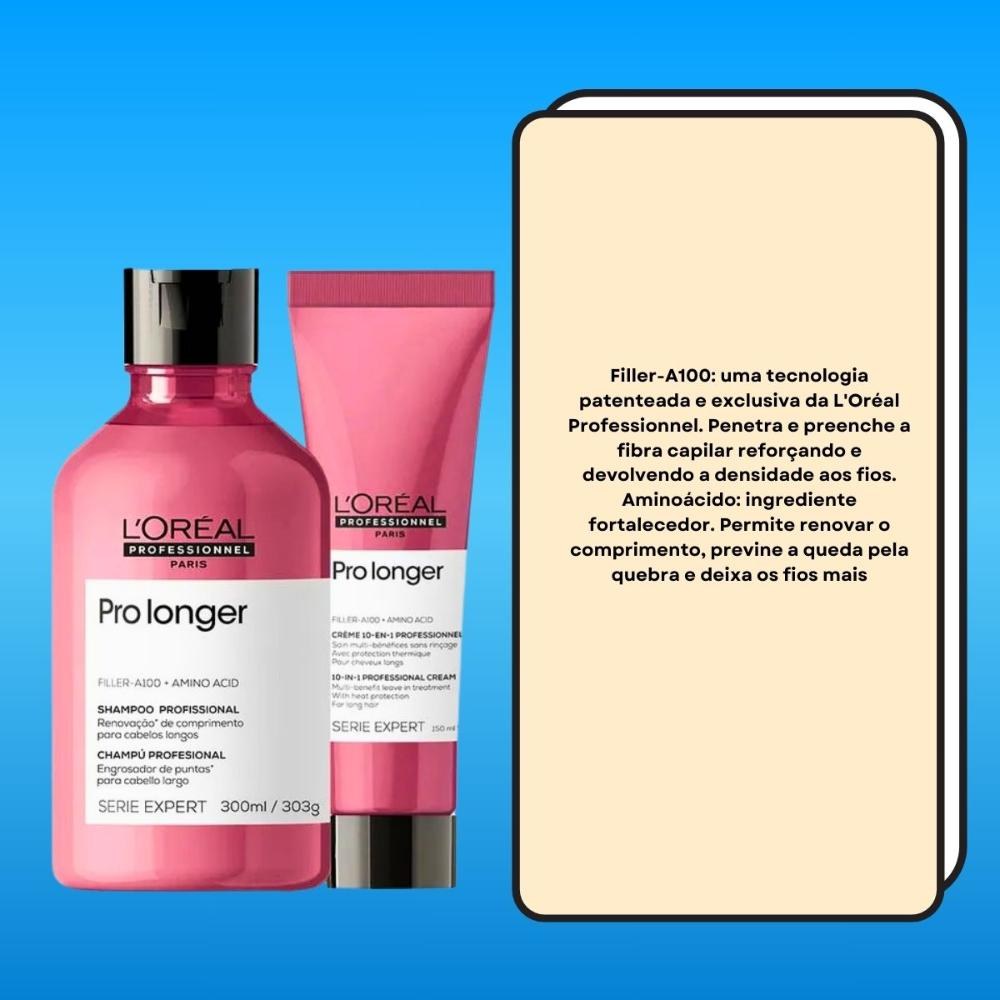 L'Oréal Pro Longer - Shampoo 300ml + Leave-in 150ml — imagem 3 | Farmácia Resyla