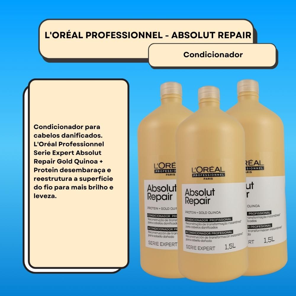 L'Oréal Professionnel Absolut Gold Kit - 3 Condicionadores 1,5L — imagem 2 | Farmácia Resyla