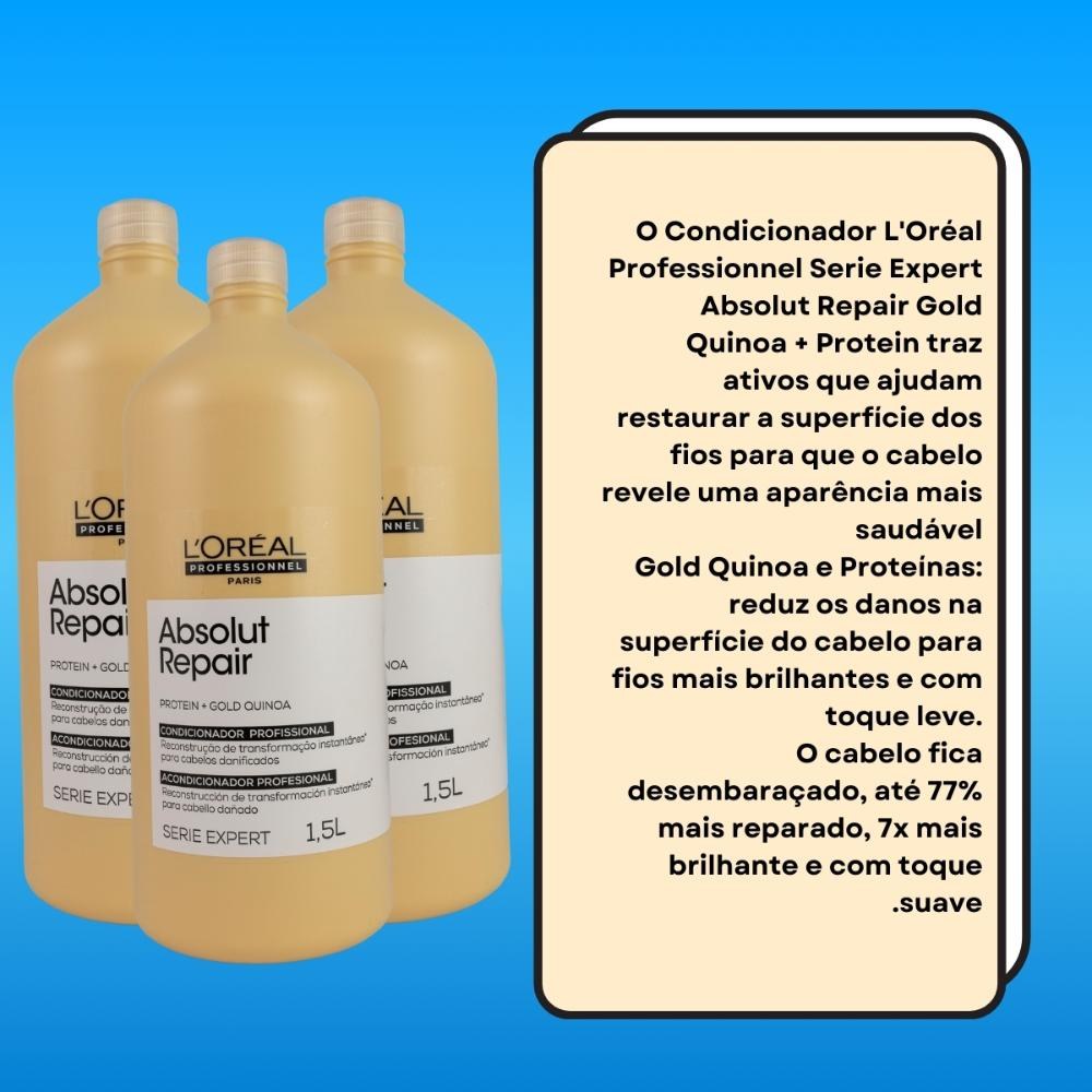 L'Oréal Professionnel Absolut Gold Kit - 3 Condicionadores 1,5L — imagem 3 | Farmácia Resyla