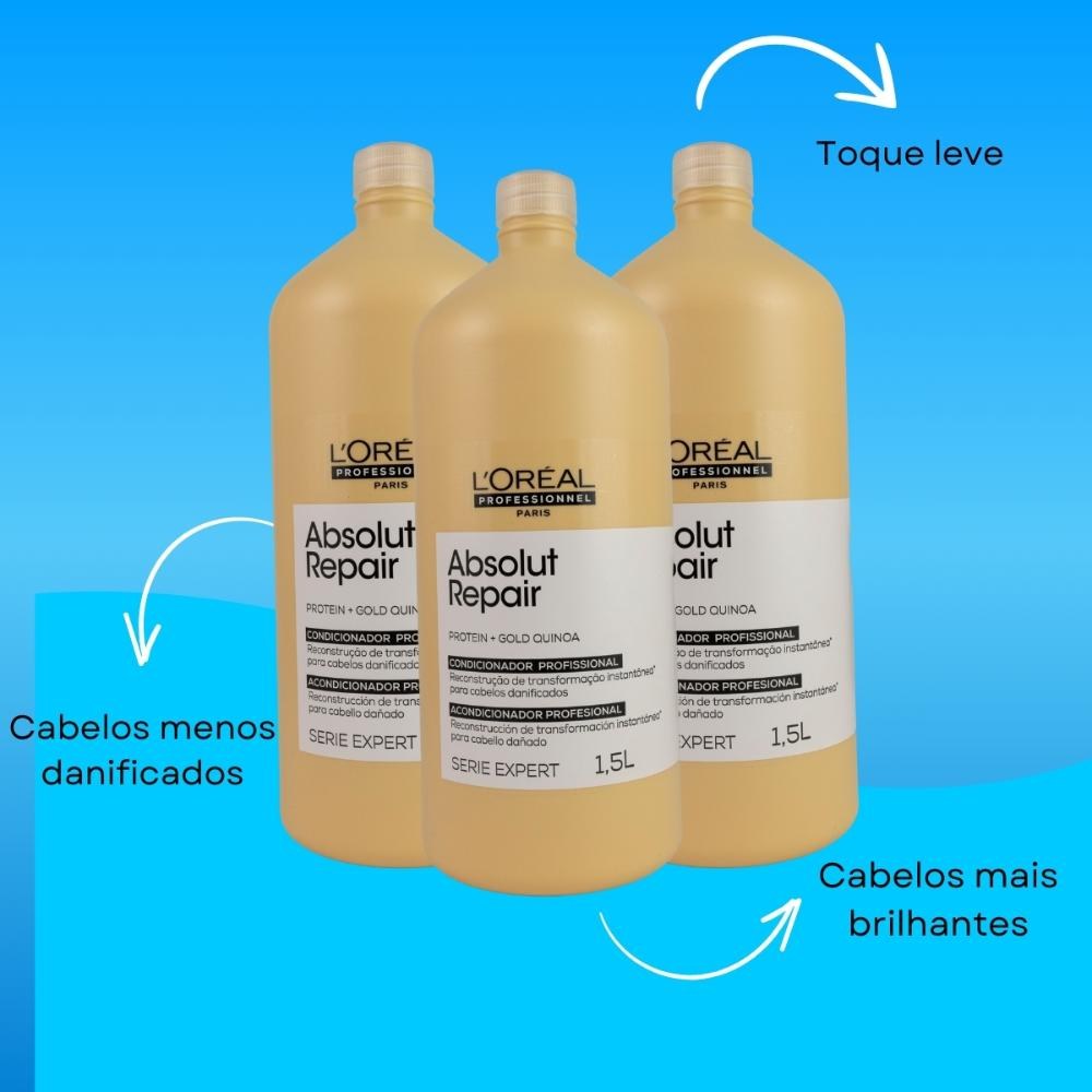 L'Oréal Professionnel Absolut Gold Kit - 3 Condicionadores 1,5L — imagem 4 | Farmácia Resyla