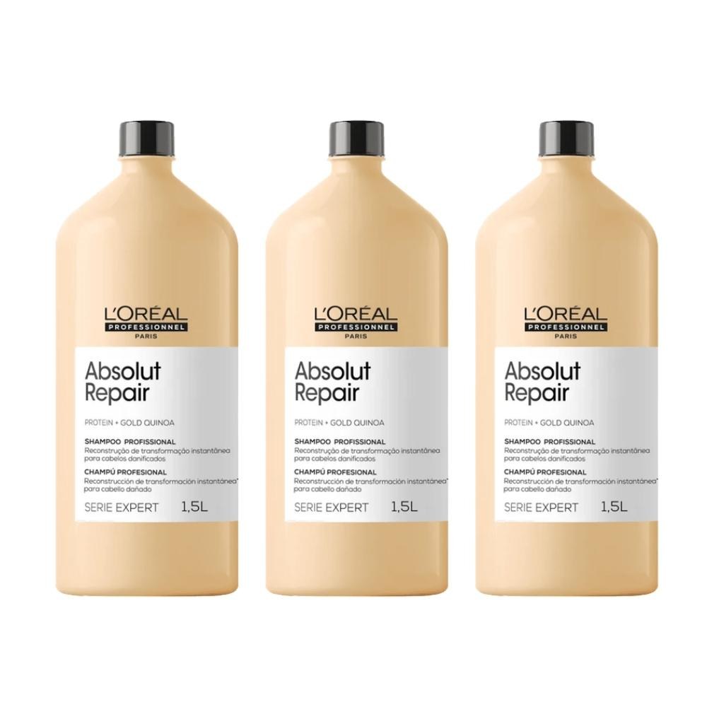 L'Oréal Professionnel Absolut Repair Gold Quinoa Kit - 3 Shampoos 1,5L — L'Oréal | Farmácia Resyla