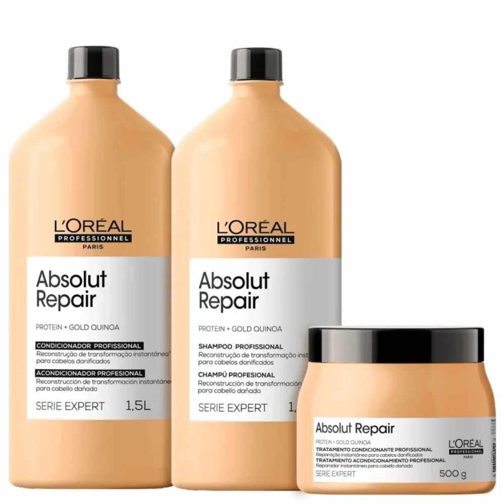 L'Oréal Professionnel Absolut Repair Gold Quinoa - Kit Trio Profissional de Tratamento — L'Oréal | Farmácia Resyla