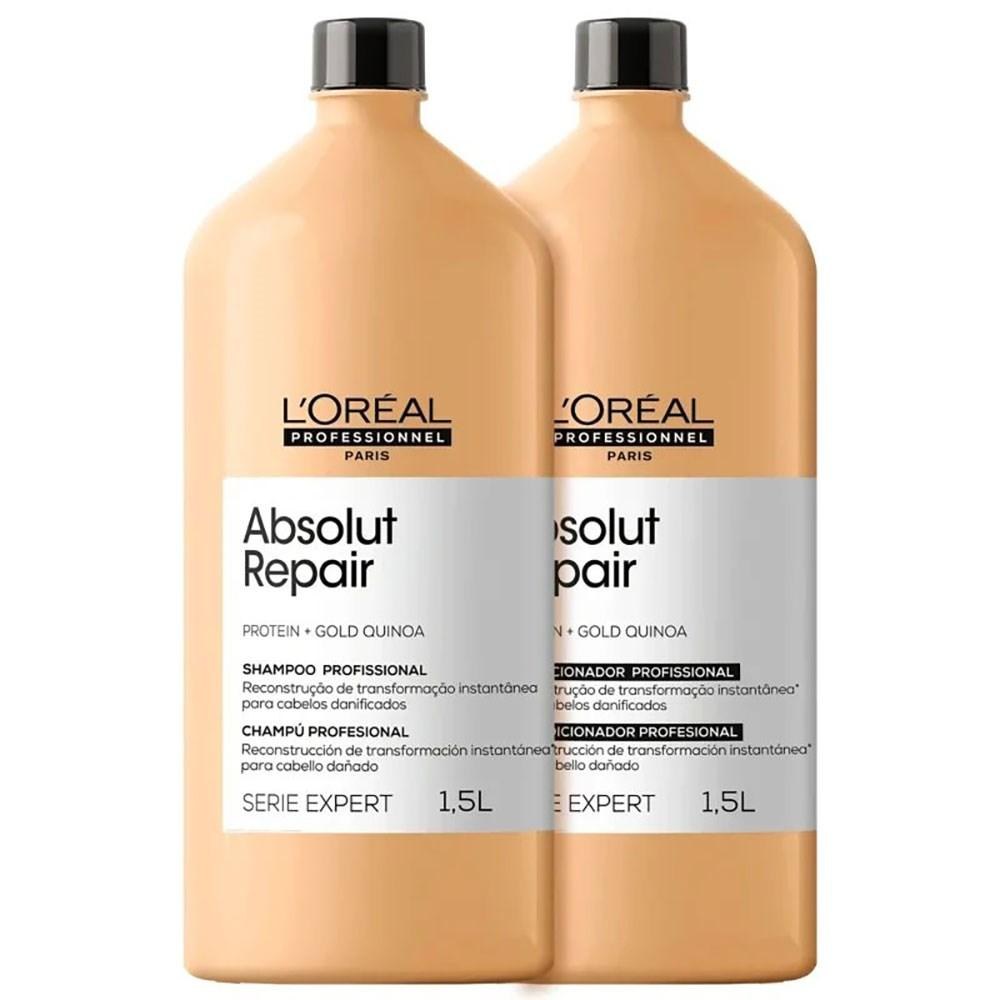 L'Oréal Professionnel Absolut Repair Gold Quinoa - Shampoo 1,5L + Condicionador 1,5L — imagem 2 | Farmácia Resyla