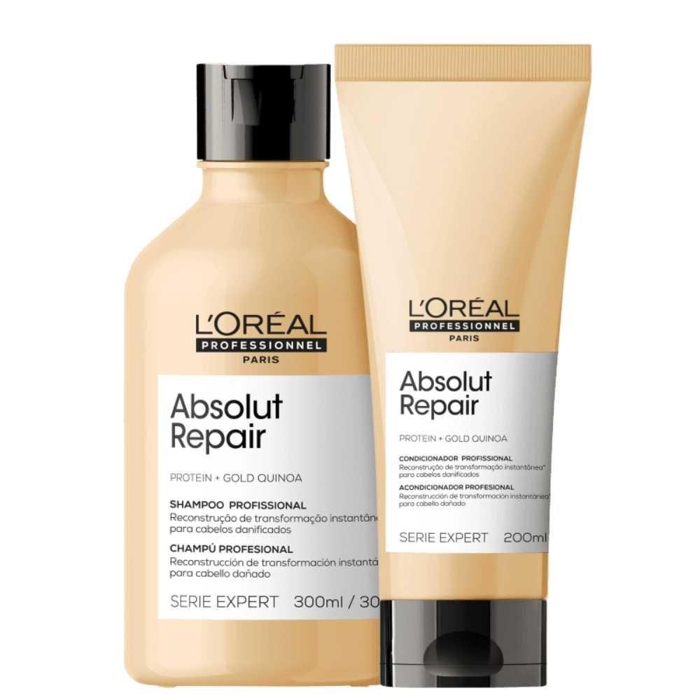 L'Oréal Professionnel Absolut Repair Gold Quinoa Shampoo 300ml + Condicionador 200ml — L'Oréal | Farmácia Resyla