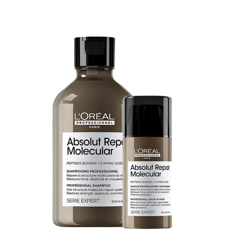 L’Oréal Professionnel Absolut Repair Molecular - Kit Shampoo 300ml + Máscara Leave-in 100ml — L'Oréal | Farmácia Resyla