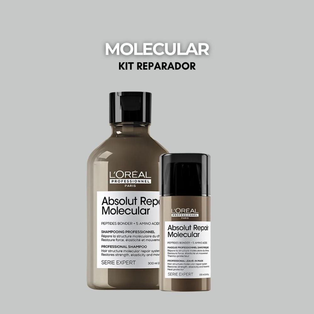 L’Oréal Professionnel Absolut Repair Molecular - Kit Shampoo 300ml + Máscara Leave-in 100ml — imagem 2 | Farmácia Resyla