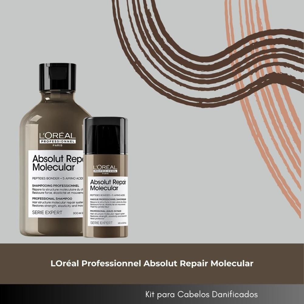 L’Oréal Professionnel Absolut Repair Molecular - Kit Shampoo 300ml + Máscara Leave-in 100ml — imagem 4 | Farmácia Resyla