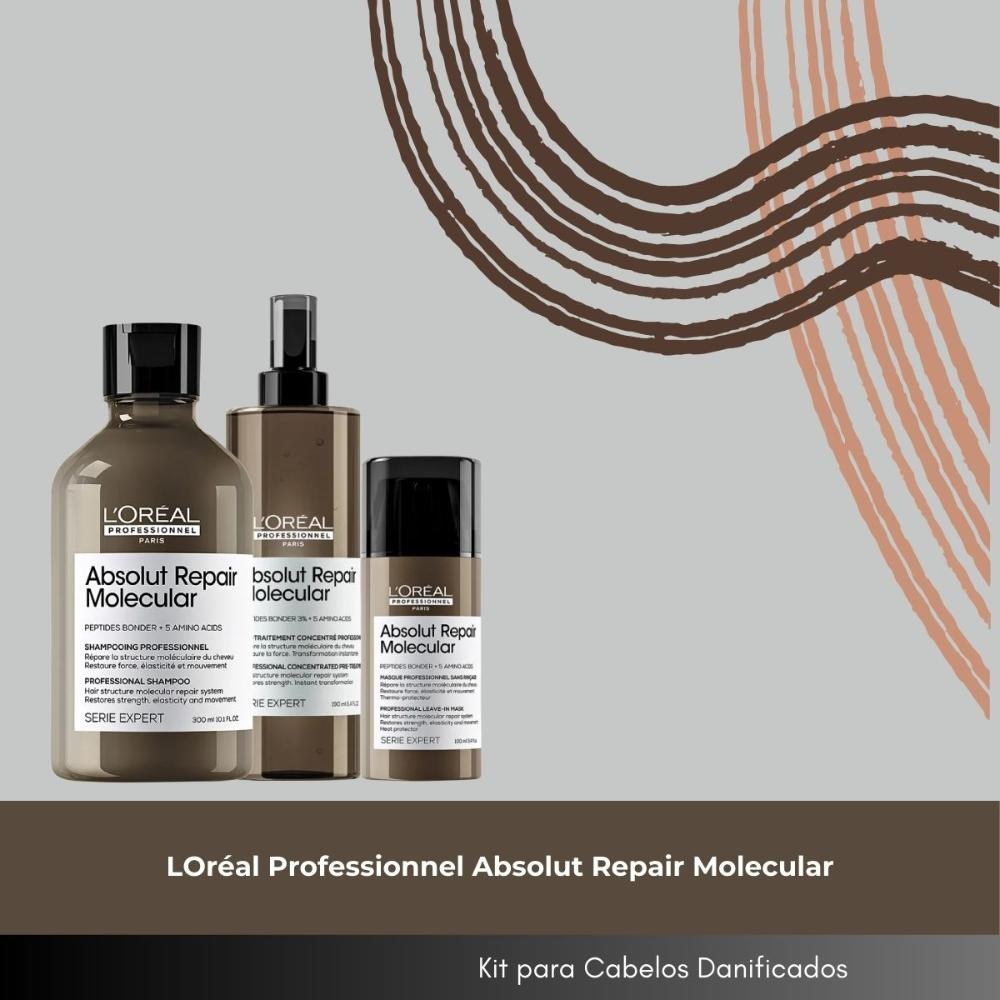 L’Oréal Professionnel Absolut Repair Molecular - Leave-in - Kit 3 Produtos — imagem 2 | Farmácia Resyla