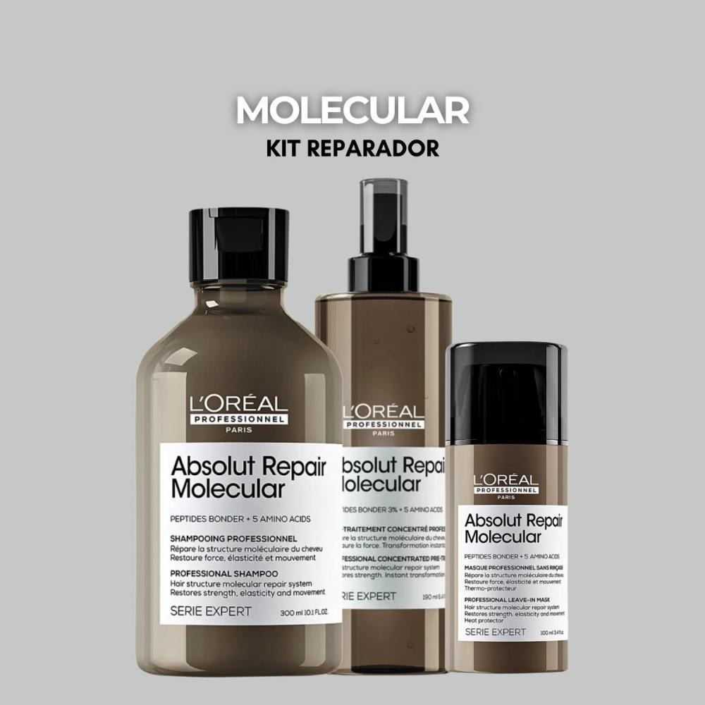 L’Oréal Professionnel Absolut Repair Molecular - Leave-in - Kit 3 Produtos — imagem 3 | Farmácia Resyla