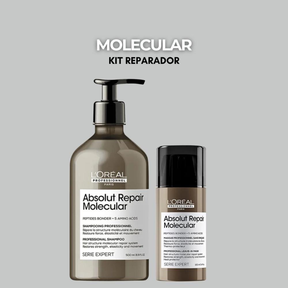 L'Oréal Professionnel Absolut Repair Molecular - Shampoo 500ml e Máscara Leave-in 100ml — imagem 3 | Farmácia Resyla